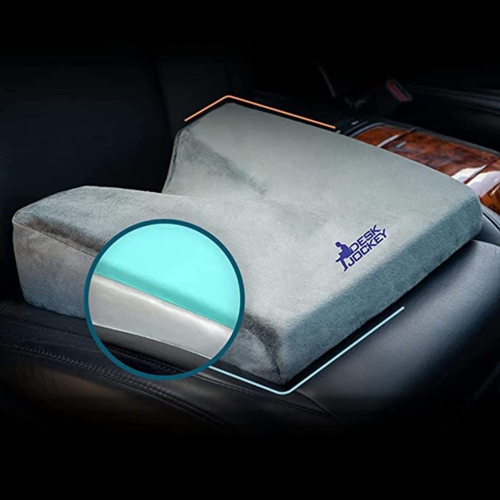 Desk Jockey Foam Wedge Tailbone Cushion | Smoke grey